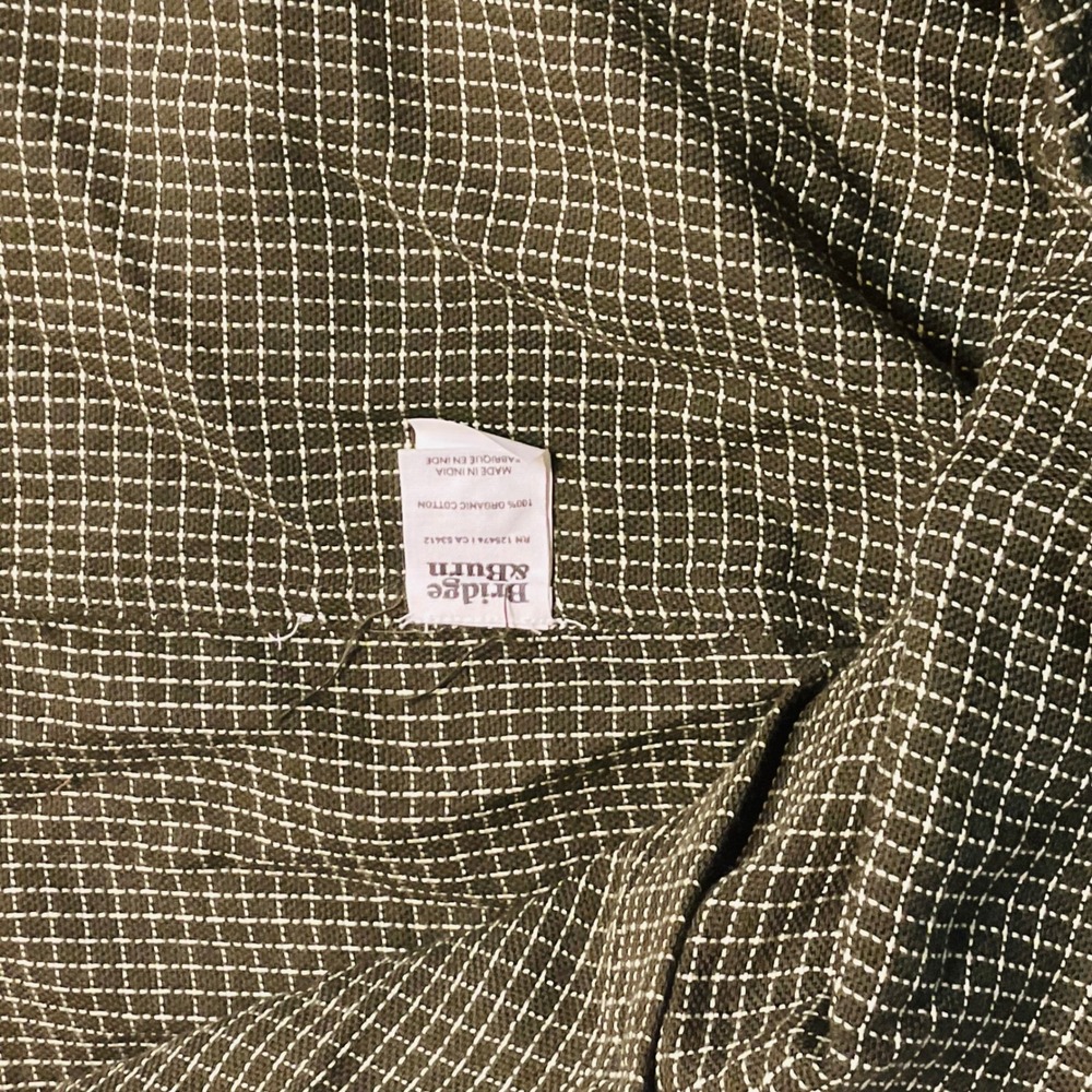 Bridge & burn womens Bird shirt organic cotton button windowpane check XS gorp - Picture 8 of 10